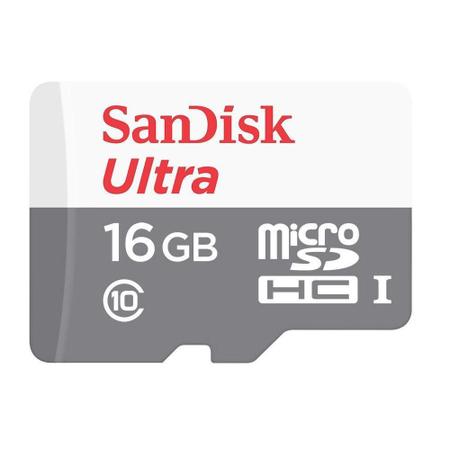 Imagem de Cartão de Memoria Sandisk Ultra SDSQUNS, Micro Sd, 16gb C/ Adaptador SD