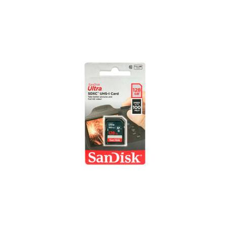 Imagem de Cartao de Memoria Sandisk Ultra SDXC 128 GB 100MB/s Classe 10 - SDSDUNR-128G-GN3IN
