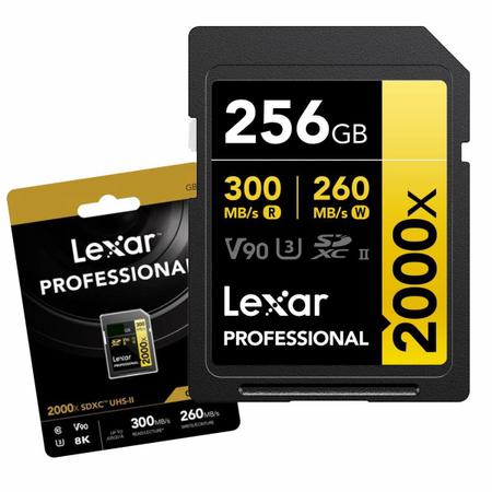 Imagem de Cartão De Memória Sdxc Lexar 256gb V90 8k Linha Gold