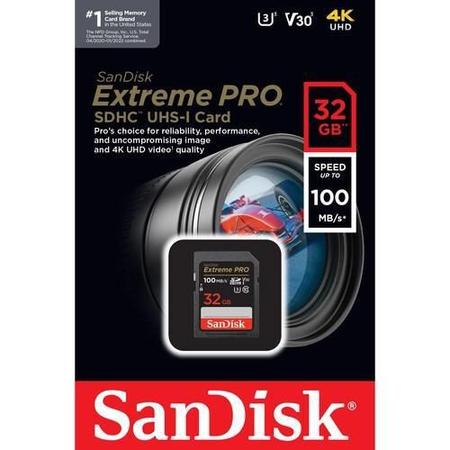 Imagem de Cartão Memória Sandisk Extreme Pro Sd Hc 32Gb Uhs-I 100Mb/S