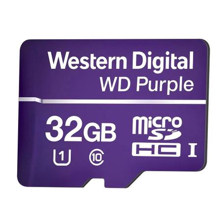 Imagem de Cartão micro-SD 32 GB WD Purple para câmeras de segurança