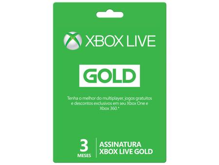 Imagem de Cartão Microsoft Xbox Live Gold 3 Meses