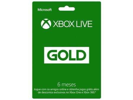 Imagem de Cartão Microsoft Xbox Live Gold 6 meses