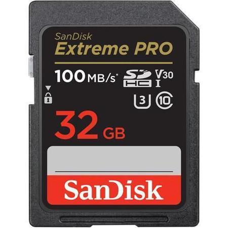 Imagem de Cartão Sdhc Sandisk 32Gb Extreme Pro 4K 100Mb/S Uhs-I V30 U3