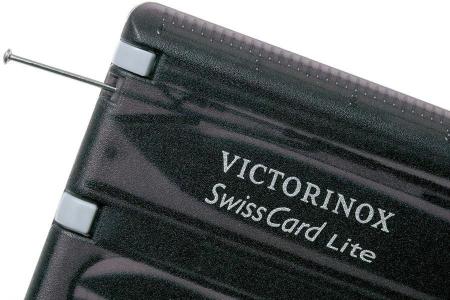 Cartão SwissCard Lite Preto Translucido 0.7333.T3 - Victorinox Imagem de Cartão SwissCard Lite Preto Translucido 0.7333.T3