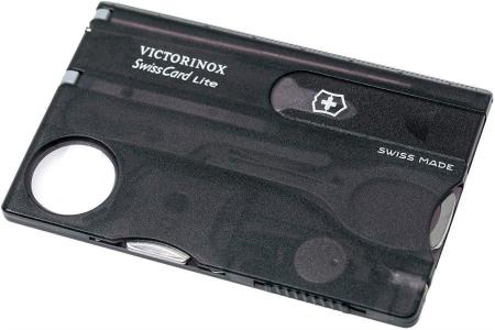 Cartão SwissCard Lite Preto Translucido 0.7333.T3 - Victorinox Imagem de Cartão SwissCard Lite Preto Translucido 0.7333.T3
