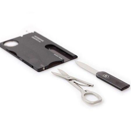 Cartão SwissCard Lite Preto Translucido 0.7333.T3 - Victorinox Imagem de Cartão SwissCard Lite Preto Translucido 0.7333.T3