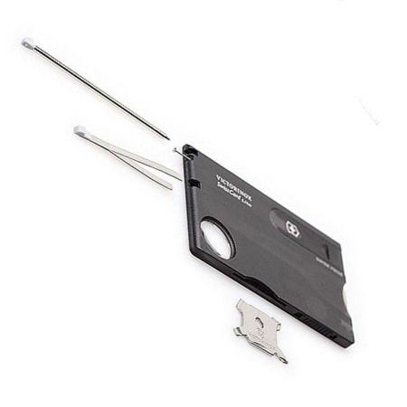 Cartão SwissCard Lite Preto Translucido 0.7333.T3 - Victorinox Imagem de Cartão SwissCard Lite Preto Translucido 0.7333.T3