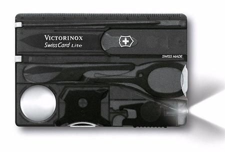 Cartão SwissCard Lite Preto Translucido 0.7333.T3 - Victorinox Imagem de Cartão SwissCard Lite Preto Translucido 0.7333.T3