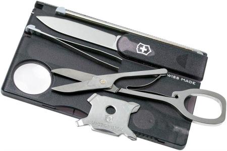 Cartão SwissCard Lite Preto Translucido 0.7333.T3 - Victorinox Imagem de Cartão SwissCard Lite Preto Translucido 0.7333.T3