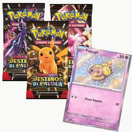Cartas Blister Triplo Destinos De Paldea Fidough Pokémon - Copag Imagem de Cartas Blister Triplo Destinos De Paldea Fidough Pokémon