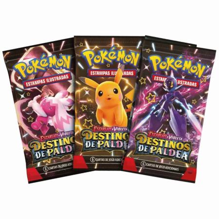 Cartas Blister Triplo Destinos De Paldea Fidough Pokémon - Copag Imagem de Cartas Blister Triplo Destinos De Paldea Fidough Pokémon