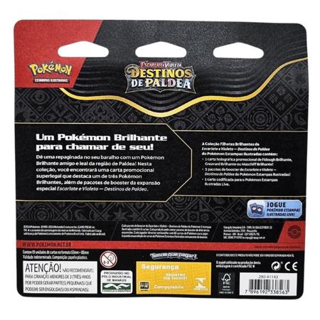 Cartas Blister Triplo Destinos De Paldea Fidough Pokémon - Copag Imagem de Cartas Blister Triplo Destinos De Paldea Fidough Pokémon