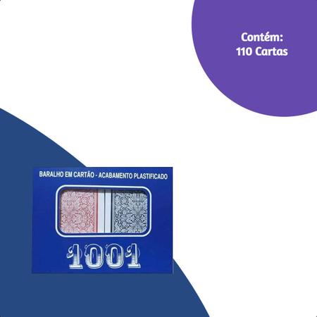 Cartas de Baralho Copag 1001 Azul 110 Cartas em Cartão