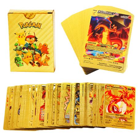 Cartas de Pokémon Ouro Gold, Prata e Preto 55 Cartinhas Sem Repetir -  Pokemon - Deck de Cartas - Magazine Luiza