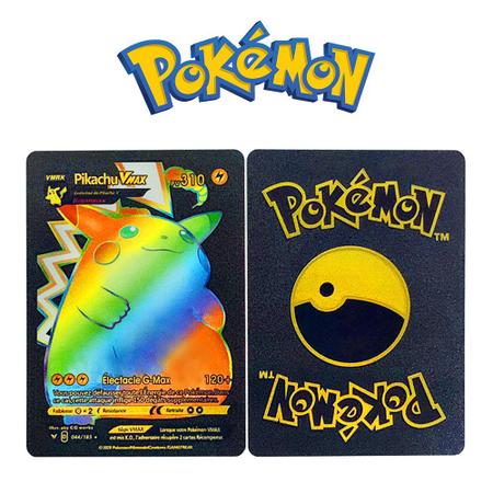 Versão 2022, 55 cartas Pokemon Pretas, em PVC, cartas Pok