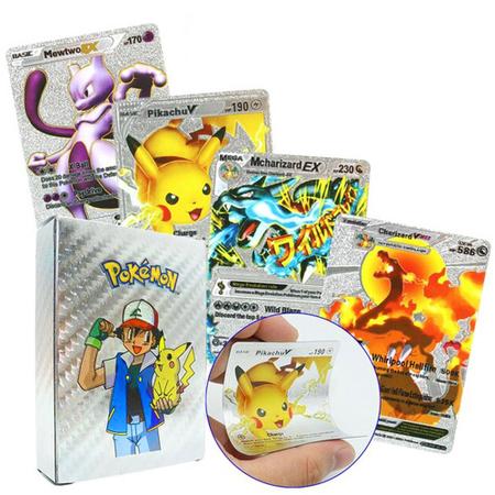 Lote 55 Cartas Pokémon - Silver Metal - R$ 79,90