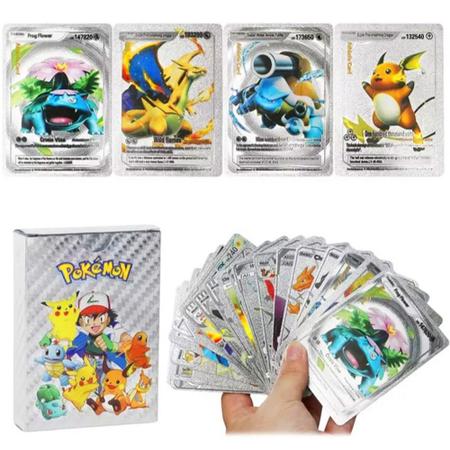 Lote 55 Cartas Pokémon - Silver Metal - R$ 79,90