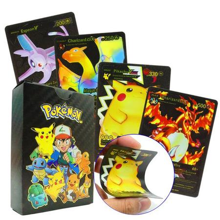 Cartas Pokemon Douradas E Prateadas 31 Peças, Cartas Pretas De