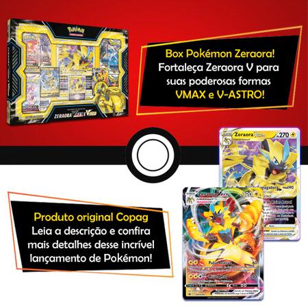 Pokémon Box Coleção De Batalha Premium V-max V-astro Zeraora - Pokemon TCG  Copag - Deck de Cartas - Magazine Luiza