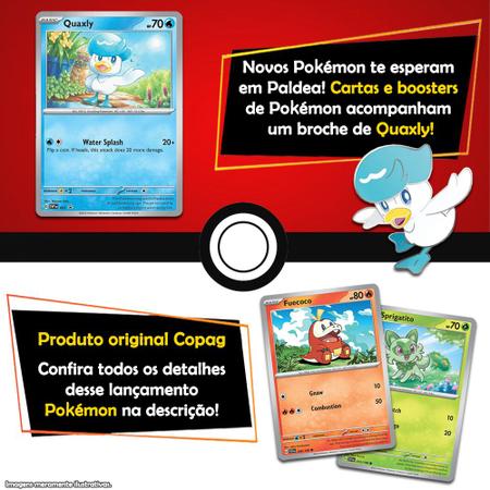 Box Pokémon Coleção Paldea Quaxly com 40 Cartas - Copag