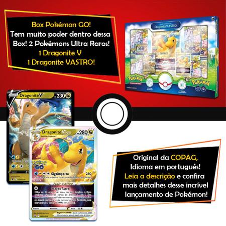 Box de Cartas Pokémon Go Coleção Dragonite V - Arceus V Copag 38 cartas -  Deck de Cartas - Magazine Luiza