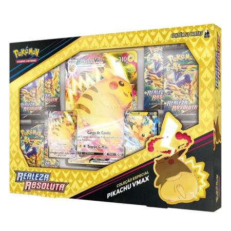 Jogo Cartas Pokemon Coleção Especial Box Pikachu Vmax 51 Cartas em