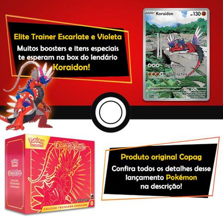 Jogo de Cartas Pack Pokémon Koraidon Escarlate e Violeta - Pedagógica -  Papelaria, Livraria, Artesanato, Festa e Fantasia