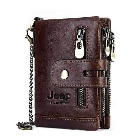 Imagem de Carteira Masculina Jeep Kavis Couro Rfid Cartões