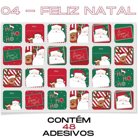 Adesivo 5 cm Feliz Natal Ho Ho Ho