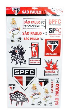 Cartela de Adesivos do São Paulo Oficial - Minas de Presentes Imagem de Cartela de Adesivos do São Paulo Oficial