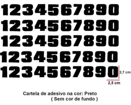 Adesivos Numeros Pequenos