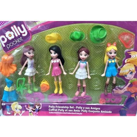 Imagem de Cartela Polly Pocket C/ 4 bonecas + acessórios (4250)