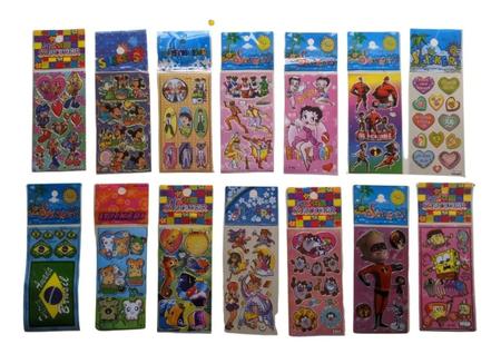 Imagem de Cartelas Adesivo Infantil Sticker - Temas Variados