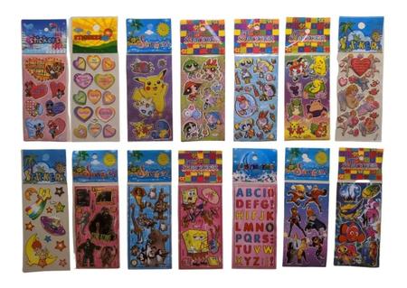 Imagem de Cartelas Adesivo Infantil Sticker - Temas Variados