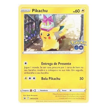 Cartinha Pokémon go Blister Quadruplo Com Moeda Pikachu em