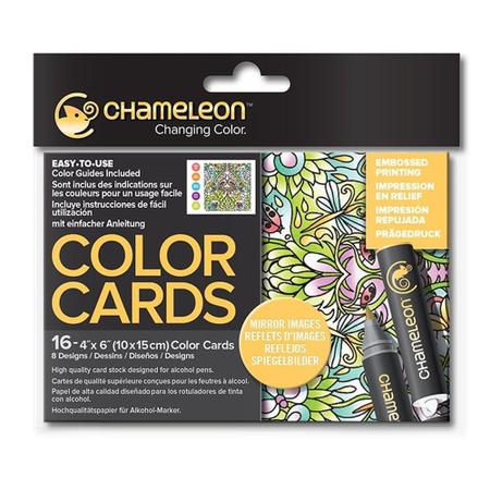 Imagem de Cartões de Colorir Chameleon 10 x15 cm com 16 Folhas  Imagens Espelhadas CCO106