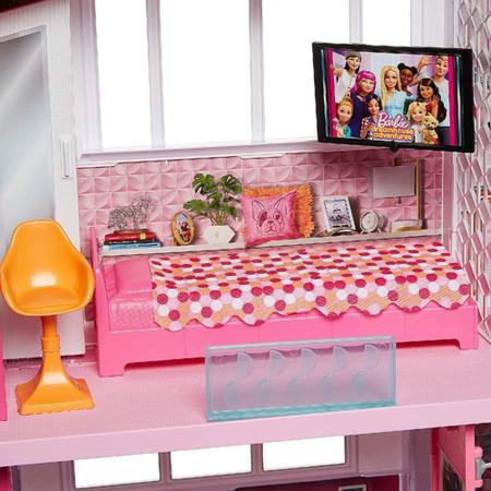 Grande Casa De Bonecas Para Barbie Com Móveis, Elevador E Террасой