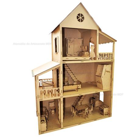 Casa Da Barbie Barata Mdf 60 Cm Altura