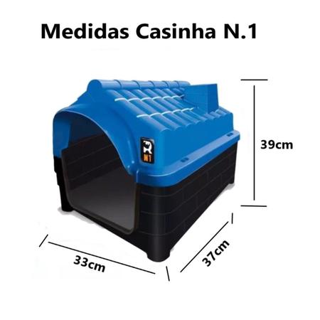 Imagem de Casa Casinha Cachorros Pequenos Gatos Pet Resistente N1 Azul