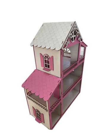 Casa Casinha Bonecas Polly Barbie Madeira Mdf Pintado em Promoção