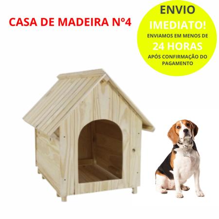 Imagem de Casa Casinha De Madeira De Pinus Para Cachorros(cães)nº4