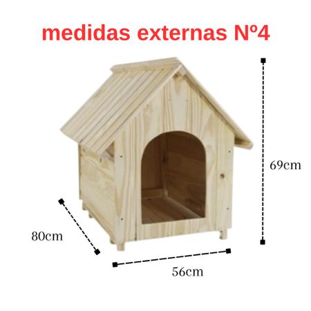 Imagem de Casa Casinha De Madeira De Pinus Para Cachorros(cães)nº4
