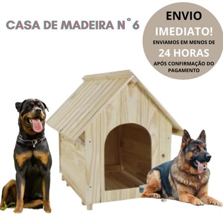 Imagem de Casa Casinha De Madeira De Pinus Para Cachorros(cães) Nº6