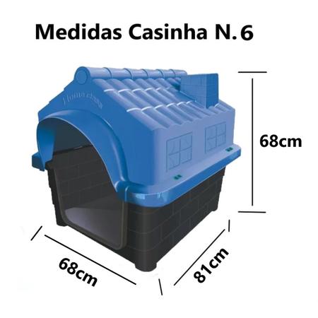 Imagem de Casa Casinha N6 Porte Grande Cachorro Pet Azul Desmontável