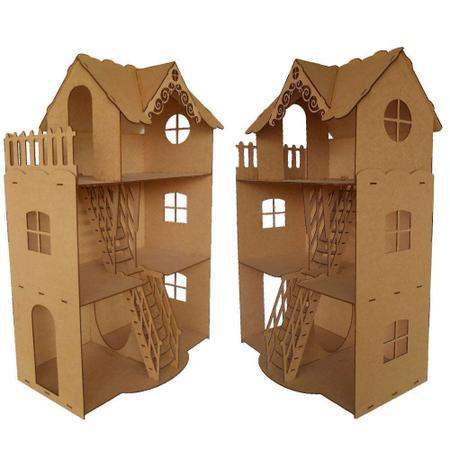 Tamanhos, Medidas e Dimensões】→ Casa Casinha para Boneca Barbie com 24 Mini  Móveis em Mdf Cru Csb1