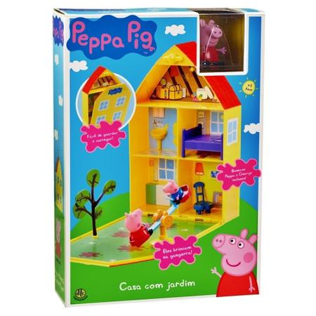 Casa com Jardim Peppa Pig e George - Dtc - Casinha de Boneca