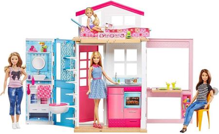 Barbie Casa 2 Andares glam Glamour com Boneca - Pirlimpimpim