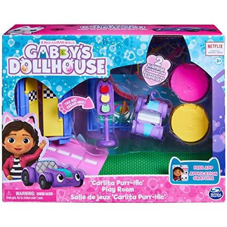 Casa de Bonecas da Gabby c/ Sala de Jogos e Carro de Brinquedo - Entrega p/  Crianças +3 anos. - Gabby's Dollhouse - Casinha de Boneca - Magazine Luiza