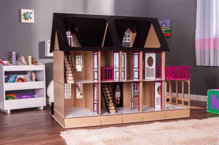 Casa Bonecas Escala Barbie Com Garagem Milla Eco Darama - Carrefour